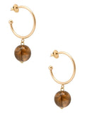 Iridescent Bead Hoop Earring