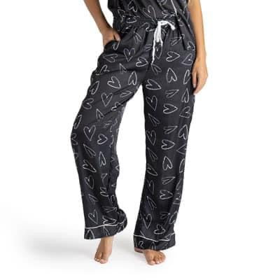 Hello Mello Satin Pant-Black