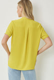 Kiwi V-neck Round Hem Top