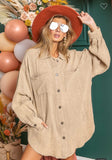 Vintage Washed Wrinkle Gauze Shacket
