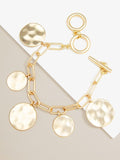 Hammered Charmed Link Bracelet
