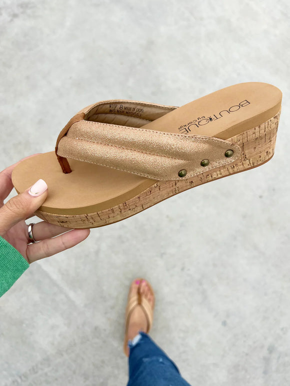 Corky’s Wish Wedge Sandal- Gold