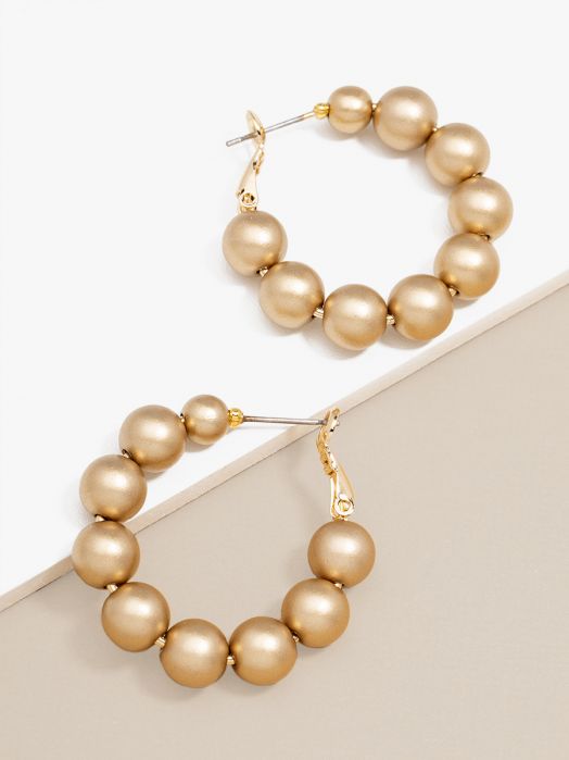 Resin Beaded Hoop Earring