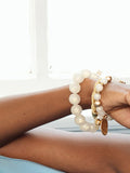 Iridescent Bead Charm Bracelet