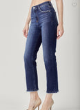 High-Rise Crop Straight Jeans