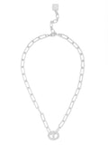 Pavé Mariner Link Paperclip Collar Necklace