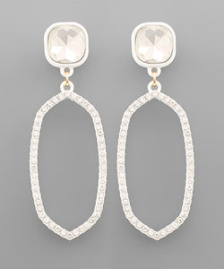 Rhinestone Post Earrings