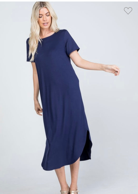 Fuchsia Solid Maxi Dress