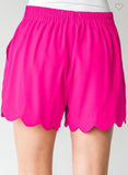 Scallop Hem Shorts