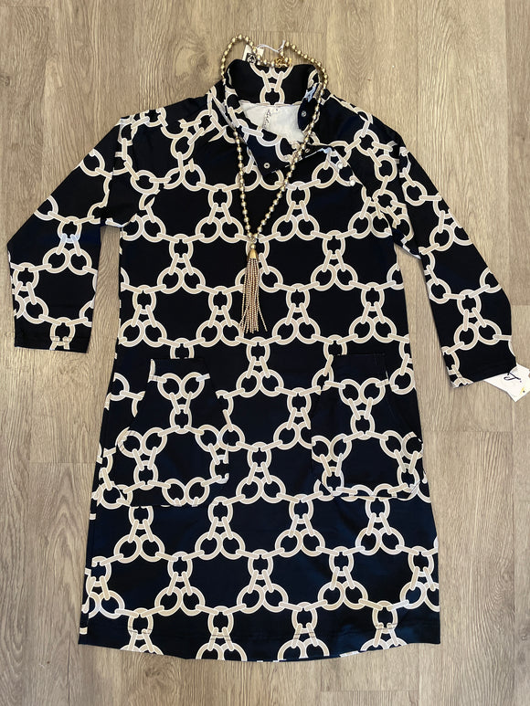 LuLu-B Button Up Neck Dress