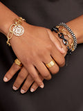 Matte Oval Links Charm Bracelet