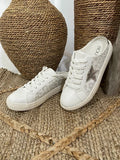 White Leopard Star Corky’s Slid Ons