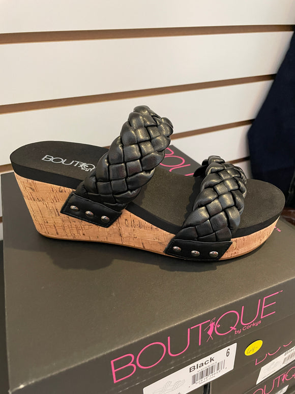 Corky’s Black Delightful Sandals