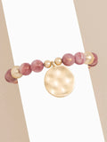 Iridescent Bead Charm Bracelet