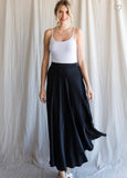 Black Satin Full skirt