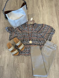 ELBOW FLUTTER SLV W/SMOCKING DTL-CLAY
