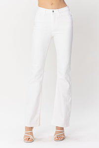 MIDRISE PURE WHITE WITH HEM SLIT BOOTCUT