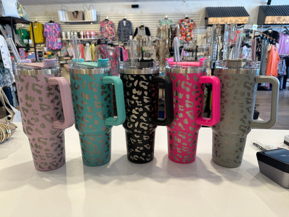 Leopard Stainless Steel Quencher / Tumbler