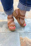 Corky’s Spring Fling Wedge-Cognac