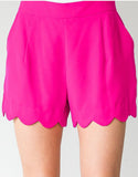 Scallop Hem Shorts