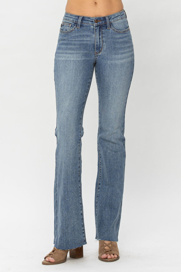 MIDRISE RAW HEM BOOTCUT