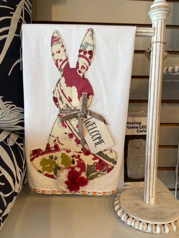 Welcome Bunny Hand Towel