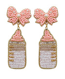 Baby Bottle Bead Earrings