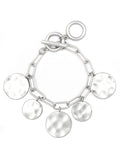 Hammered Charmed Link Bracelet