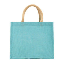 Aqua Jute Gift Tote
