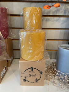 Spiral Candle-Saffron & Almond