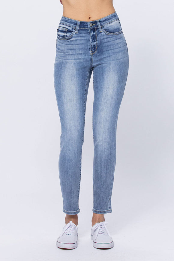 HI-RISE LIGHT BLEACH WASH RELAXED FIT