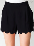 Scallop Hem Shorts